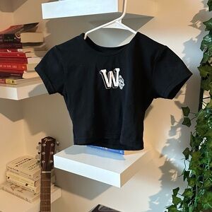 Darc Sport Black short sleeve crop top